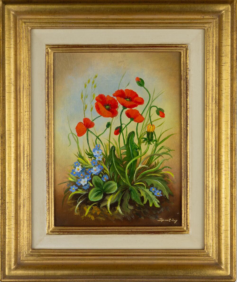 Vibrant Poppies Among Greenery