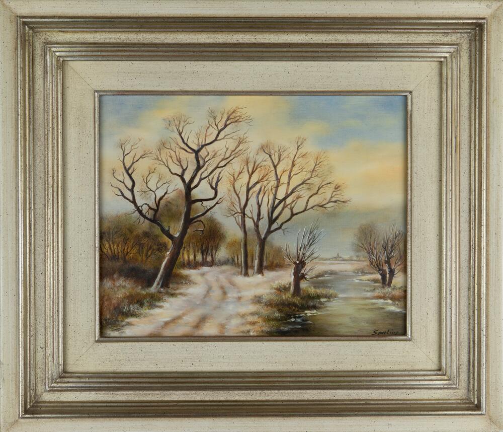 Winter Pathway Through Trees