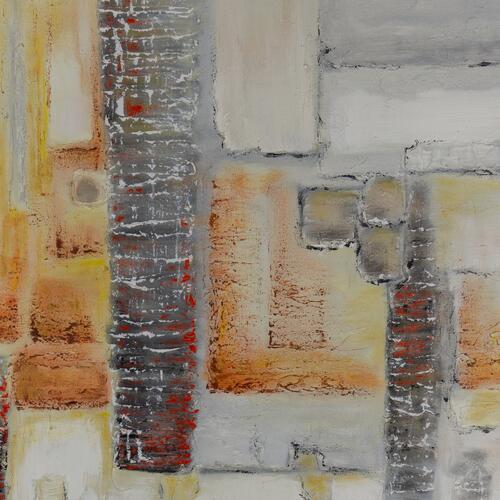 Abstract Cityscape in Warm Hues