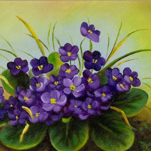 Vibrant Bouquet of Violets