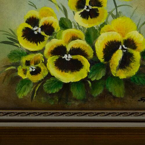 Vibrant Yellow Pansies