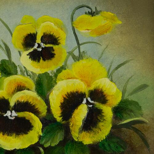 Vibrant Yellow Pansies