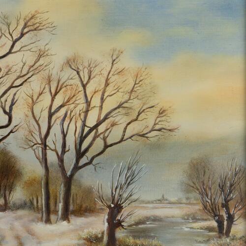 Winter Pathway Through Trees